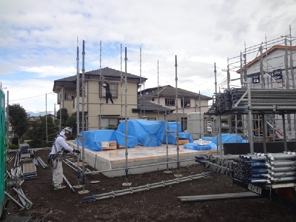 足場架け