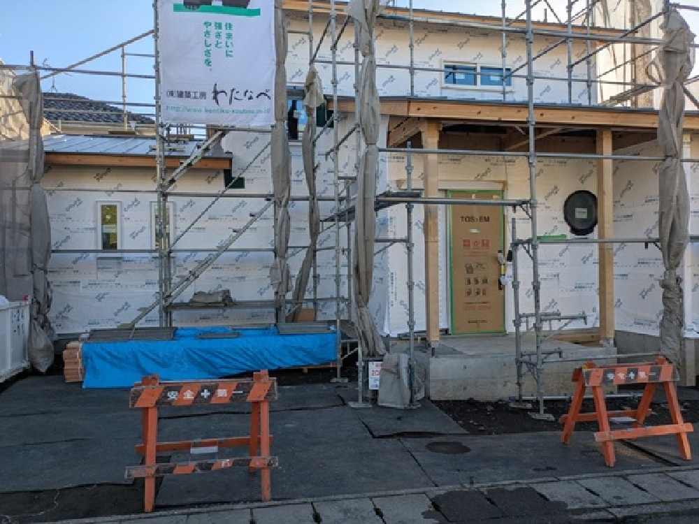 外壁透湿防水シート張り