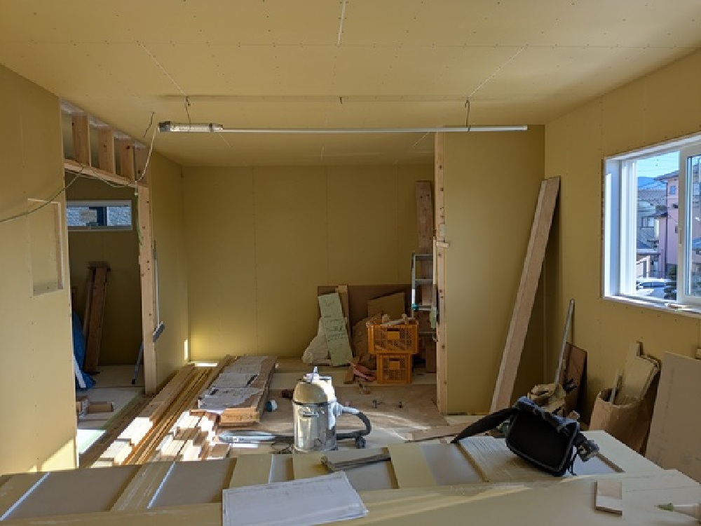 天井ボード貼り