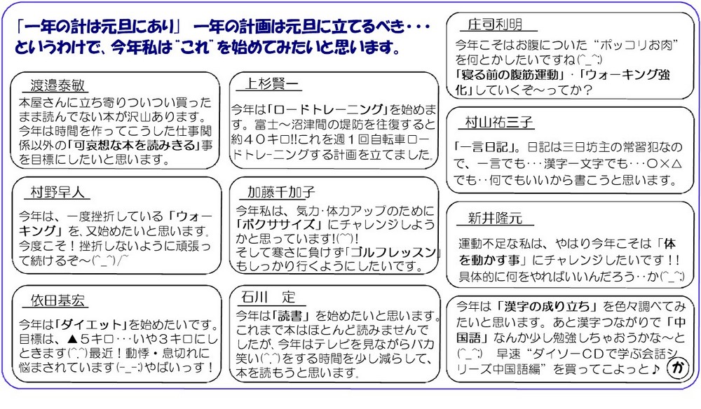 2012年心ほっこり｢一年の計は元旦にあり