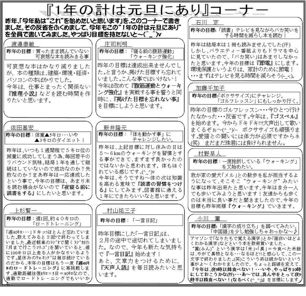2013年心ほっこり｢一年の計は元旦にあり