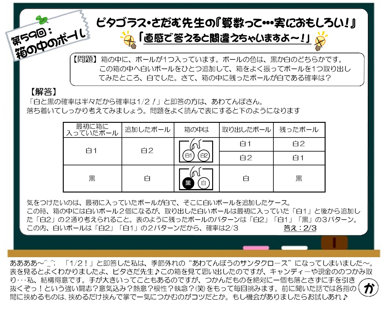 心ほっこり算数59回
