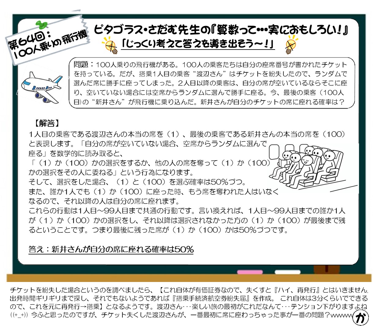 心ほっこり7月号算数第64回